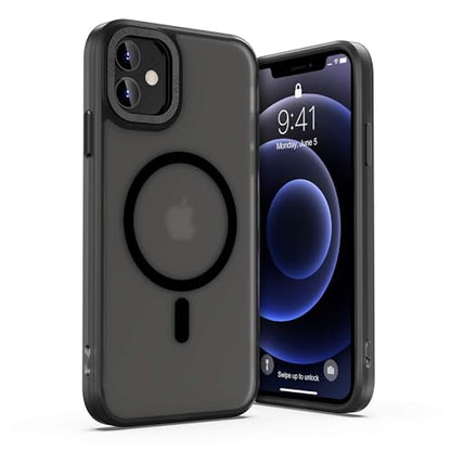 ULAK Case for iPhone 12/12 Pro Case, Compatible with MagSafe, Black/Mag | Shockproof Magnetic Women Girls Anti-Scratch Protective Phone Case Designed for iPhone 12 & iPhone 12 Pro 6.1 inch - color: Black/Mag