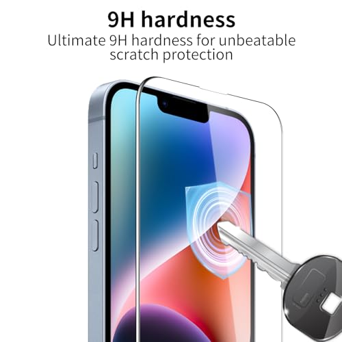 3 Pack Tempered Glass Screen Protector for iPhone 14 Plus/13 Pro Max, 9H Hardness, Scratch Resistant, HD Clear, Case Friendly, Bubble-Free, Easy Install - size: iPhone 14 Plus/13 Pro Max