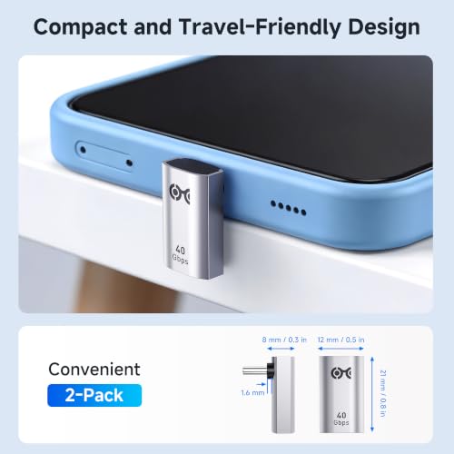 Cable Matters 2-Pack 40Gbps Right Angle USB C Adapter - style: Right Angle