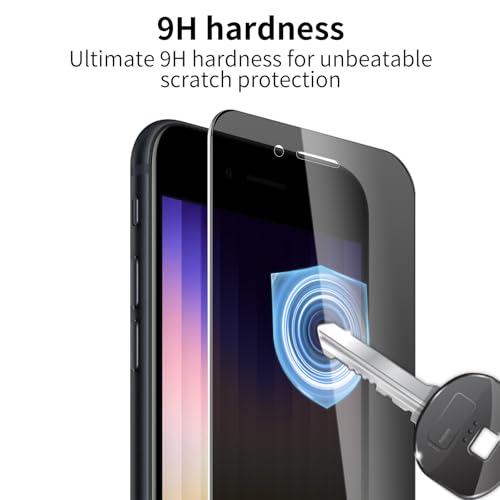 3 Pack Privacy Screen Protector for iPhone SE3/SE2020/SE2022/6/6S/7/8, 9H Hardness Double Shatterproof Anti-Spy Tempered Glass Film, Easy Installation - size: iPhone SE3/SE2020/SE2022/6/6S/7/8