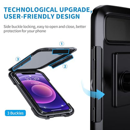Waterproof Bike Phone Mount Touch-Screen Bicycle Phone Holder | Universal Waterproof Cell Phone Bag 360°Rotatable Motorcycle Scooter ATV MTB Phone Mount Holder for 4.7-6.8" Phones