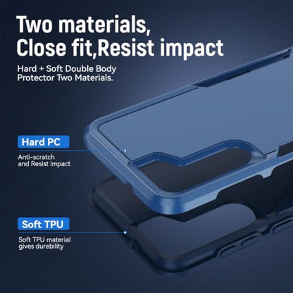 for Samsung Galaxy S23 Case with HD Screen Protector, Dual Layer Military Grade Drop Tested, Heavy Duty Rugged Shockproof Non-Slip Outdoor Protective Cover, Blue - color: Blue