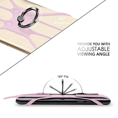 Universal Phone Lanyard Holder and Ring Grip, Silicone Cell Phone Lanyard Neck Strap and Phone Ring Holder Stand Compatible with Most Smartphones