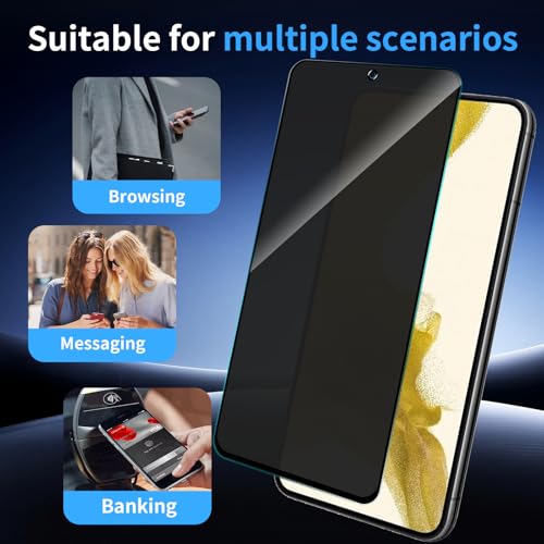 Privacy Screen Protector for Samsung Galaxy S22 + Lens Protector