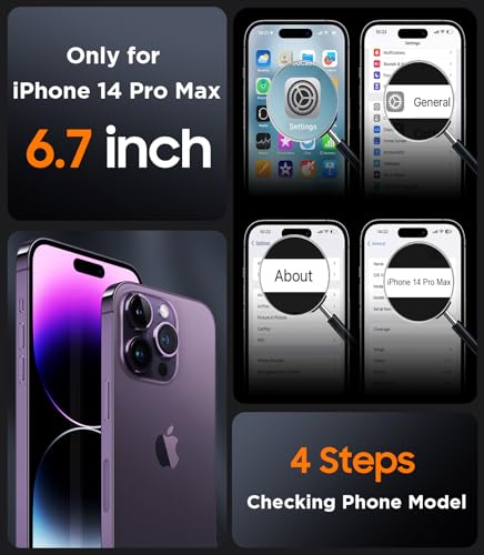SPIDERCASE Magnetic for iPhone 14 Pro Max Case, Black - color: Black, size: Iphone 14 Pro Max 6.7''