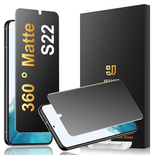 [2 Pack] 4 Way 360 °Matte TPU Privacy Screen Protector for Samsung Galaxy S22 (Not Glass), Fingerprint Sensor Compatible, Anti-Glare Full Adhesive Flexible Film - size: Galaxy S22