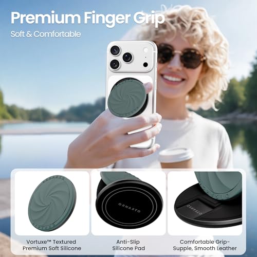 ORNARTO Vortuxe for MagSafe Phone Grip with Kickstand, Pine Green - color: Pine Green