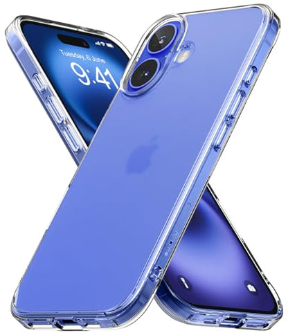 Ringke for iPhone 16 Case [Fusion Matte Clear] | Oil & Dirt Resistant, Anti-Fingerprint Technology Prevents Oily Smudges, Frosted Coating Feels Velvety Soft - size: iPhone 16