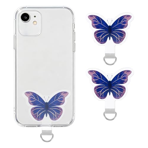 uxcell Phone Tether Tab Universal Butterfly - color: Purple