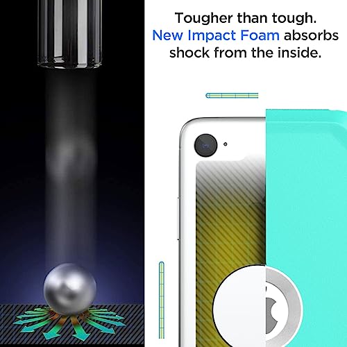 AICase for iPhone SE Case 3rd & 2nd Generation, for iPhone SE 2022/2020 Built-in Screen Protector Heavy Duty Protective Shockproof 3-Layer Full Body Rugged Phone Cover, Aqua Mint/White - color: Aqua Mint/white