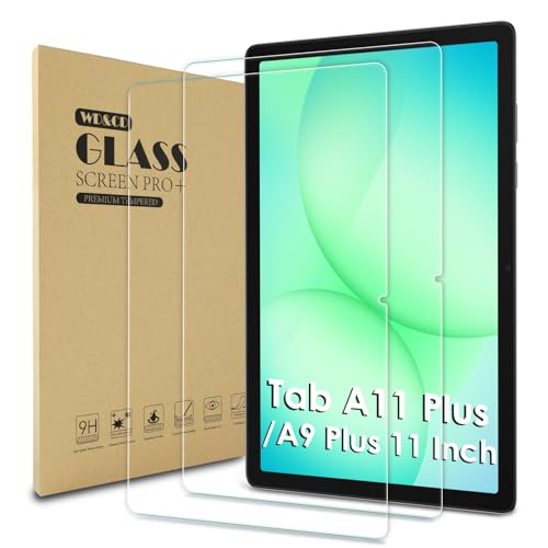 WD&CD 2 Pack Screen Protector Compatible with Samsung Galaxy Tab A11 Plus / A9 Plus 11'', Tempered Glass Film Replacement for Galaxy Tab A11 Plus 11 Inch【Anti Scratch 】【Anti Bubble】【High Definition】 - color: Samsung Galaxy Tab A11 Plus 11"