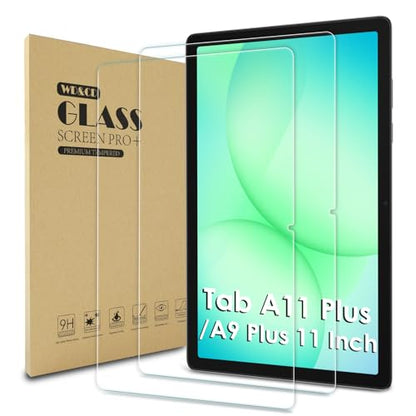 WD&CD 2 Pack Screen Protector Compatible with Samsung Galaxy Tab A11 Plus / A9 Plus 11'', Tempered Glass Film Replacement for Galaxy Tab A11 Plus 11 Inch【Anti Scratch 】【Anti Bubble】【High Definition】 - color: Samsung Galaxy Tab A11 Plus 11"