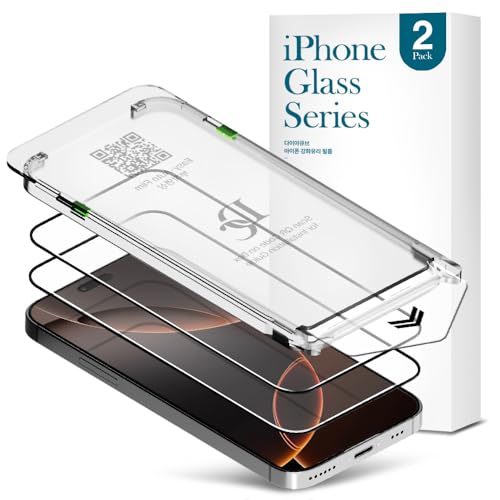 2-PACK Premium Tempered Glass Screen Protector for iPhone 16 Pro Max [Easy Auto Dust Removal Installation Kit & Bubble Free] 9H Hardness, Highly Responsive Touch, Scratch Resistance, Fingerprint Resistant, HD Clear - size: iPhone 16 Pro Max