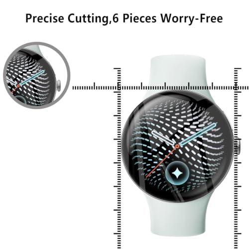 6-Pack for Google Pixel Watch 5 41mm Screen Protector, Soft Flexible TPU Ultra-Thin Self-Healing Bubble-Free Protective Film for Pixel Watch 5 41mm, HD Clear Case-Friendly Easy Installation - size: Google Pixel Watch 5 41mm