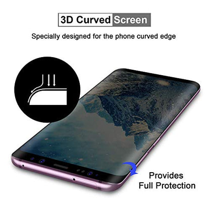 [2 Pack] Galaxy Note 9 Privacy Screen Protector, Premium Anti-Spy Tempered Glass [Case Friendly] [Anti-Scratch] 9H Hardness Screen Protector for Samsung Galaxy Note 9