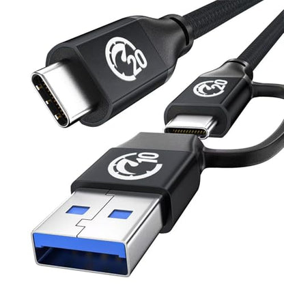 240W USB C Cable 6.6FT, 20Gbps USB C 3.2 Gen 2 Cable, USB to USB C Cable - color: Black, size: 6.6ft