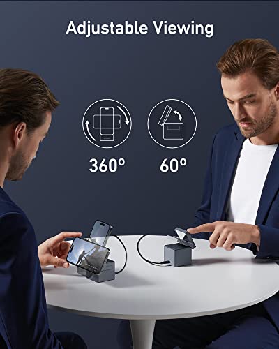Anker 3-in-1 Cube MagSafe Compatible 15W Foldable Charging Station - color: Phantom Gray