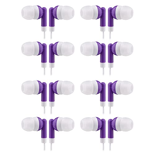 CN-Outlet Wholesale Bulk Earbuds Headphones 50 Pack for Kids,Classroom,Labs,Students and Adults (Purple) - color: Purple