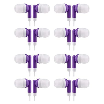 CN-Outlet Wholesale Bulk Earbuds Headphones 50 Pack for Kids,Classroom,Labs,Students and Adults (Purple) - color: Purple