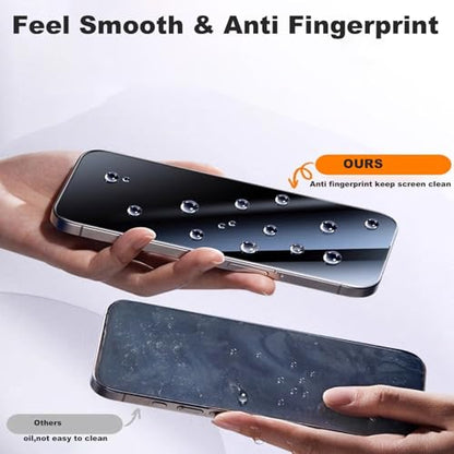 2 Pack Privacy Matte Screen Protector for iPhone 12 Pro Max 6.7inch, 4-Way 360° Anti-Spy Anti Glare Tempered Glass, Auto Alignment Easy Installation Kit - size: for iPhone 12 Pro Max