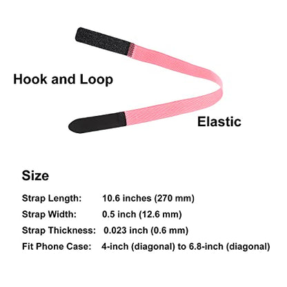 TFY Non-Slip Elastic Hand Strap Holder for Smartphones Universal 2 pcs - color: Pink