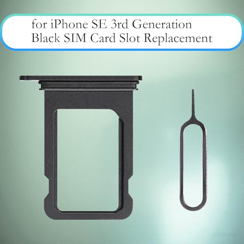 for iPhone SE 3rd Generation Black Single SIM Card Tray Slot Part