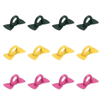 12Pcs Phone Ring Holder 1x0.5 Adhesive,Yellow/Green/Rose Red