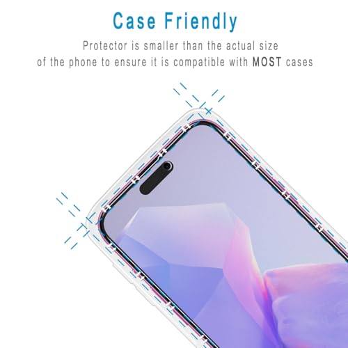 2 Pack Matte Privacy Screen Protector for iPhone 16 Plus/15 Plus - size: iPhone 16 Plus/15 Plus 6.7-Inch