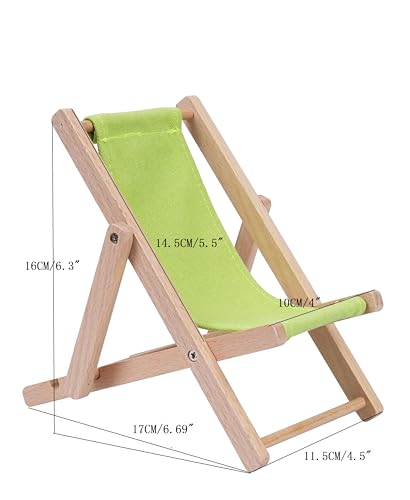 Foldable Wooden Cell Phone Stand, Phone Holder for Desk - color: Green