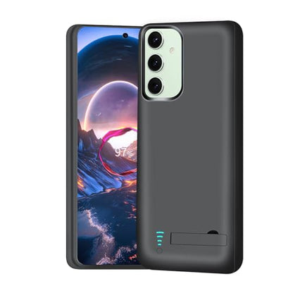Battery Case for Samsung Galaxy S24+ / S24 Plus, 5000mAh Rechargeable Extended Battery Charging Charger Case, Add 100% Extra Juice, Not Compatible with S24 or S24 Ultra (6.7 inch) Black