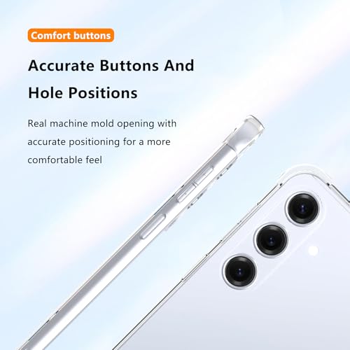 Phone Case for Samsung Galaxy S26 FE Clear Case with 2 Pack Built-in Screen Protector,Shockproof Soft TPU Bumper and Hard PC Back Case,Non-Yellowing,Drop Protection,Slim Fit Cover Case - color: Samsung Galaxy S26 FE