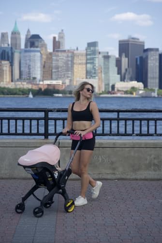 Running Belt with Water Bottle Holder Waist Bag Extender Pink - color: Pink