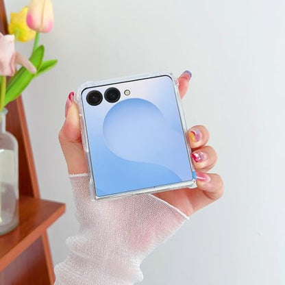 Compatible with Samsung Galaxy Z Flip 8 Case Clear Flower Women | Dried Pressed Floral Soft TPU Shockproof Protective Phone Cover Girls - color: TPU/Flower Daisy Rose, size: Samsung Galaxy Z Flip 8