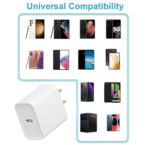 iPhone 17 16 15 Charger: Fast Charging USB C Charger i Phone 17 16 Charging - color: 3PACK White