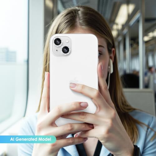 TENOC Camera Lens Protector for iPhone 14 & 14 Plus, Silver Glitter - size: iPhone 14/14 Plus