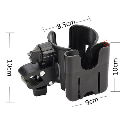 Universal Stroller Cup Holder with Phone Mount – 2-in-1 Adjustable Drink Caddy for Bikes, Walkers & Scooters – Secure Stroller Attachment for Coffee, Water Bottle & Smartphone