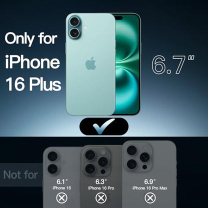 JETech Magnetic Case for iPhone 16 Plus 6.7-Inch Compatible with MagSafe, Shockproof Phone Bumper Cover, Anti-Scratch Clear Back (Teal) - color: Teal, size: iPhone 16 Plus