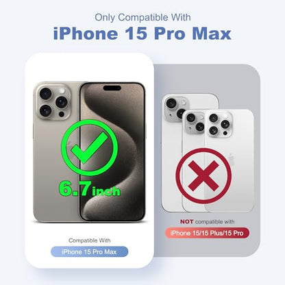 Compatible with iPhone 15 Pro Max Case with Magnetic Ring Stand [Compatible with Mag-Safe] [Built-in Screen Protector] Military-Grade Drop Protection Translucent Phone Case, Desert Brown - color: Desert Brown, size: Iphone 15 Pro Max