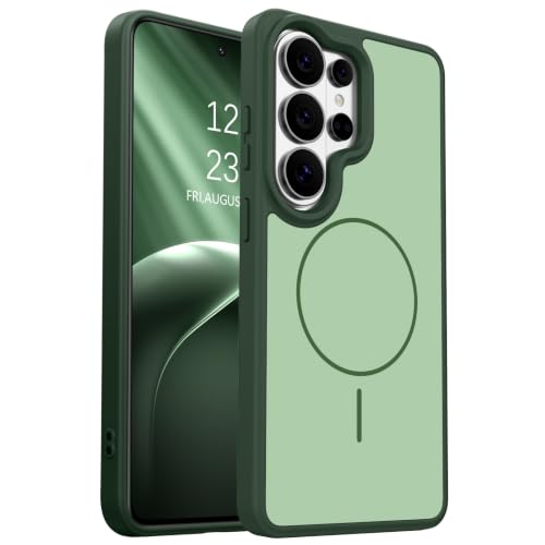 DUEDUE for Samsung Galaxy S26 Ultra Case Magnetic [Compatible with Magsafe], Frosted Skin-Feel Matte Back Anti-Fingerprint Shockproof Protective Slim Phone Case for Samsung S26 Ultra 6.9", Green - color: Green, size: for Samsung S26 Ultra 6.9"