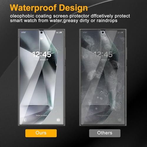 3 Pack Privacy Screen Protector for Samsung Galaxy S24 Ultra With 3 Pack Camera Lens Protector, Anti Spy Tempered Glass Film, 9H Hardness, Black Protector, Anti-Scratch, Bubble Free - size: Galaxy S24 Ultra FK33