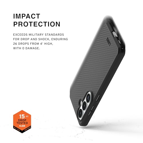 URBAN ARMOR GEAR UAG for Samsung Galaxy S26 Case 6.3" Dot - Magnetic Charging Compatible Transparent Transparent Rugged Military Drop Tested Protective Cover, Black - color: Dot - Black