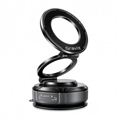 GraviX Magnetic Car Phone Holder for MagSafe, Powerful Magnet, Strong Suction, Anti-Vibration ARM, 360° Adjustable Dashboard & Windshield Car Mount