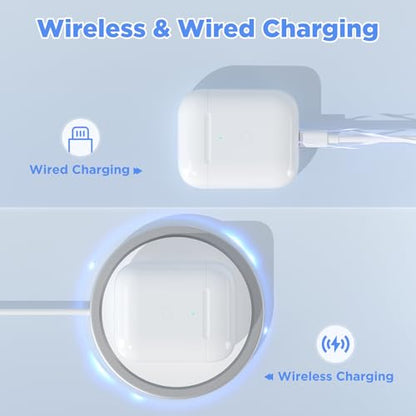Charging Case for AirPods 1st/2nd Generation, Replacement Charger Case for Airpod 1st/2nd Generation Built-in 450 mAh Battery, Charging Case Support Wireless & Wired -No Earbuds | Airpod 1st/2nd Generation Built-in 450 mAh Battery, Charging Case Support W