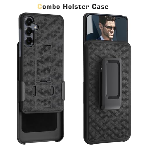 Fingic for Samsung Galaxy S25/ S24 Case Belt Clip Holster Kickstand Slim | Combo Shell with Swivel Holster Rugged Shockproof Antiscratch Full Body Protective for Galaxy S25 2025/S24 2024 (6.2"), Black - size: For Samsung Galaxy S25(6.2 inch 2025）
