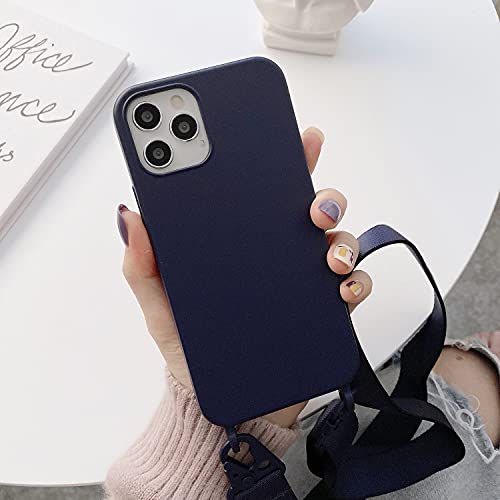 Compatible with iPhone 6 Plus/7 Plus/8 Plus,Crossbody Phone Case with Lanyard Cute Soft Silicone Case with Adjustable Shoulder Strap Shockproof Protector Compatible with Women Girls Nevy Blue - color: Nevy Blue, size: iPhone 7 Plus/8 Plus