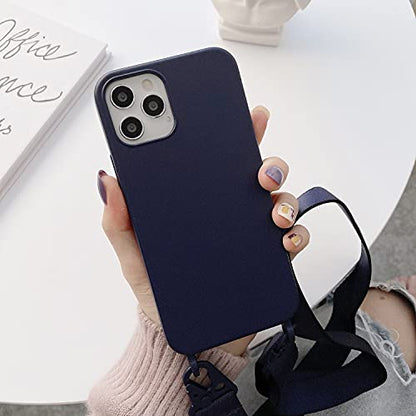 Compatible with iPhone 6 Plus/7 Plus/8 Plus,Crossbody Phone Case with Lanyard Cute Soft Silicone Case with Adjustable Shoulder Strap Shockproof Protector Compatible with Women Girls Nevy Blue - color: Nevy Blue, size: iPhone 7 Plus/8 Plus