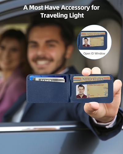 Phone Wallet Stick On with Stand, Adhesive Phone Card Holder, 8-Card Holder - color: Midnight Blue