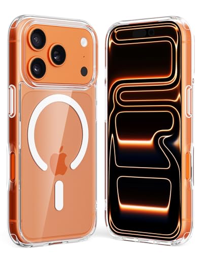 Crystal Fit Magnetic Clear Case for iPhone 17 Pro, Compatible with MagSafe, Anti Yellowing, Slim Protective Cover - size: iPhone 17 Pro
