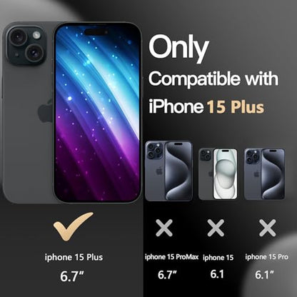 Diverbox for iPhone 15 Pro Case [Shockproof] [Dropproof] [Tempered Glass Screen Protector ],Heavy Duty Protection Phone Case Cover for Apple iPhone 15 Pro 6.1 inch (Purple) - color: Purple