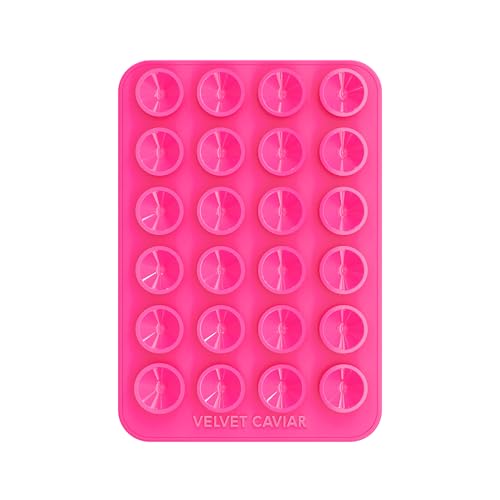 Velvet Caviar Suction Cup Phone Case Mount Compatible with MagSafe Devices Only - Magnetic Silicone Sticky Phone Grip Holder for iPhone Back of Phone - Mirror Gripper (Hot Pink) - color: Hot Pink